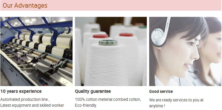 Ne80/1 100% Combed Cotton Weaving Knitting Yarn Textile Raw White
