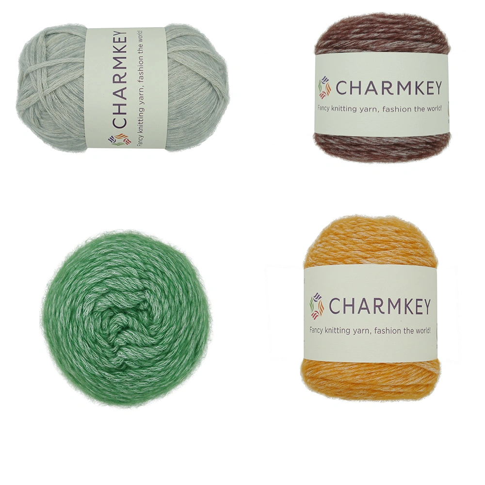 Charmkey Wholesales 100% Acrylic Mohair Yarn Fancy Knitting Yarn for Sweater and Scarf