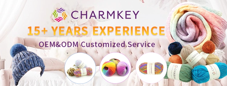 Charmkey Wholesales 100% Acrylic Mohair Yarn Fancy Knitting Yarn for Sweater and Scarf