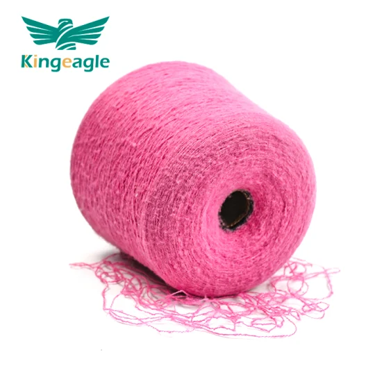 Fils mélangés de laine douce Kingeagle Mohair Brush Yarn pour textile 13nm